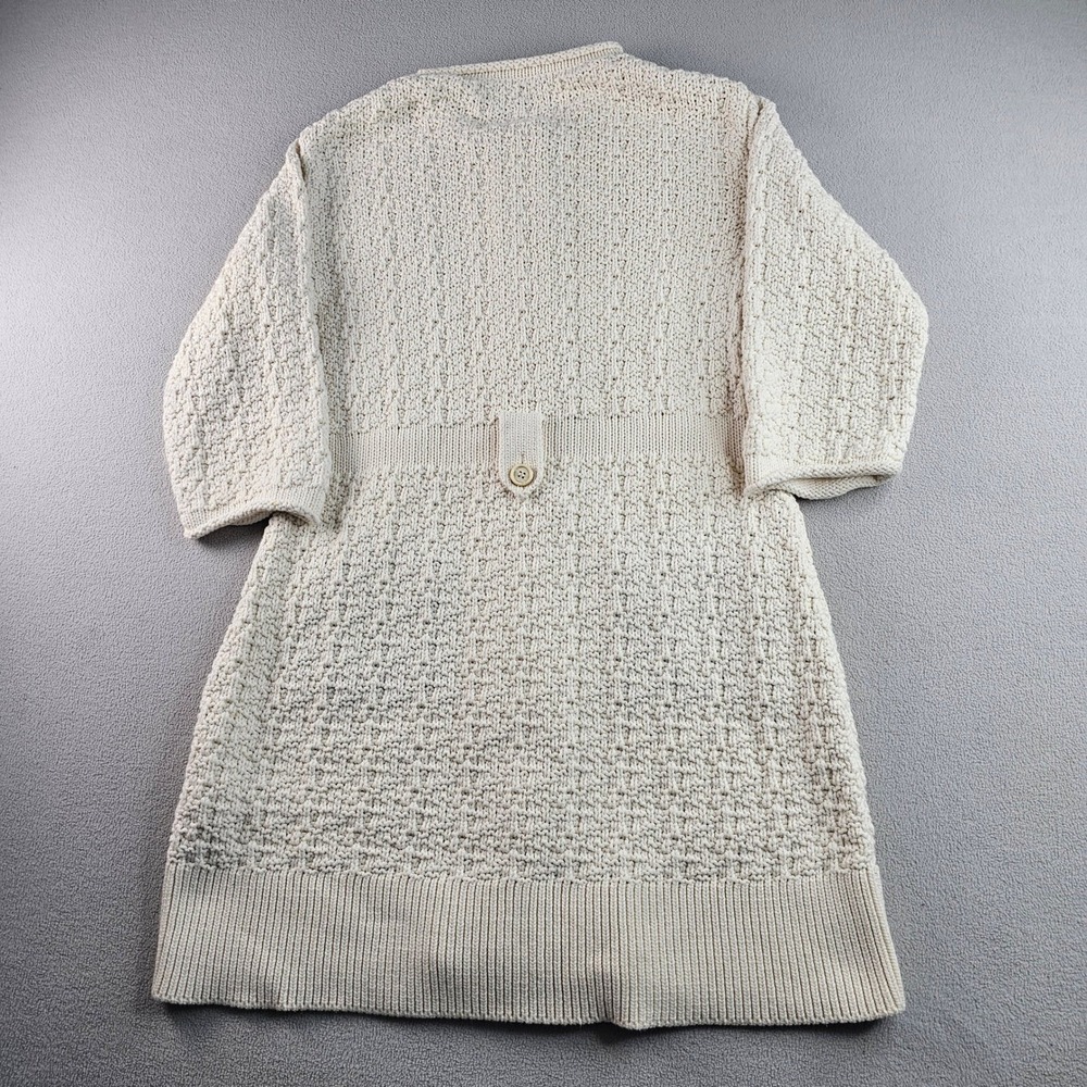 Piazza‎ Sempione Textured Knit Cardigan Sweaters Women's Cream Button Front - Picture 4 of 13